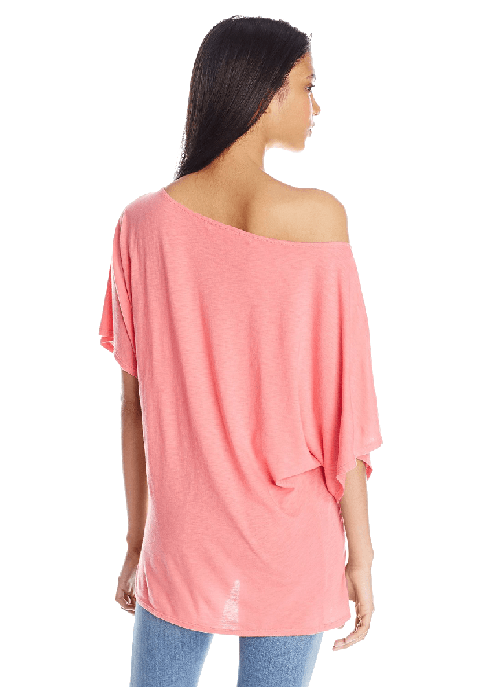 Women's Short Sleeve Off Shoulder Dolman Shirt