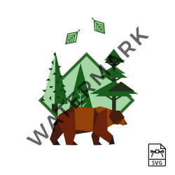 Brown bear - Vector graphics