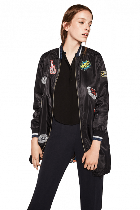 Zara BOMBER JACKET WITH PATCHES