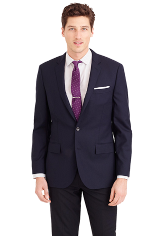Ludlow suit jacket with double vent in Italian wool