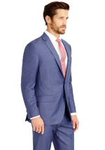 Crosby suit jacket with double vent in Italian worsted wool