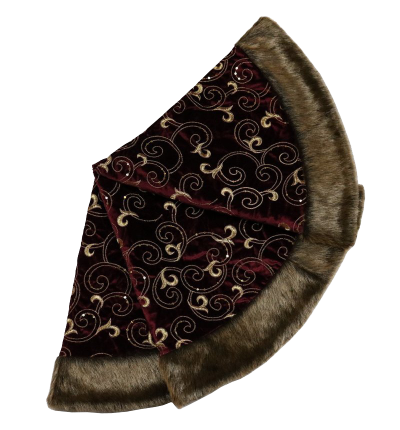 Luxury Collection Burgundy and Gold Christmas Tree Skirt