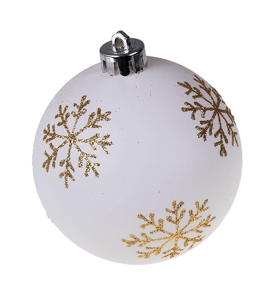 Large White Shatterproof Christmas Ornaments