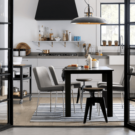 Core black extension dining table