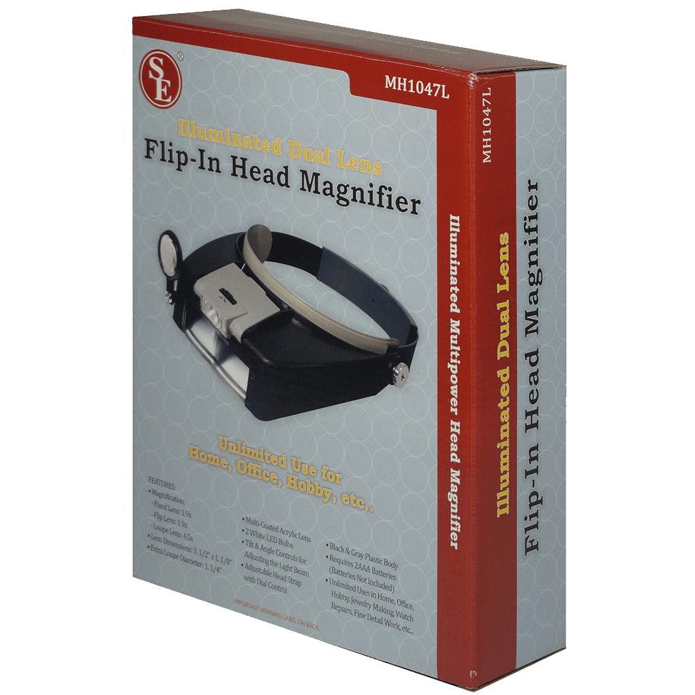 SE MH1047L Illuminated Multipower LED Binohead Magnifier