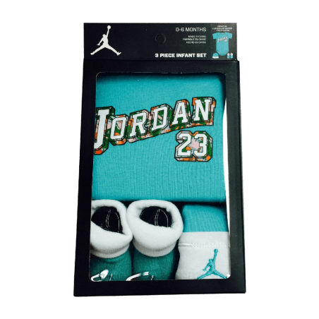 Jordan-Baby-Clothes-3-piece-Set-Teal-Jordan-23--Size-0-6-Months