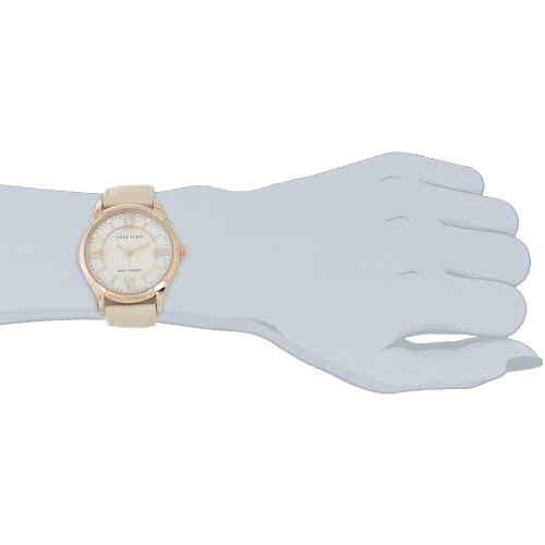 Rose Gold-Tone Watch with Swarovski Crystals and Leather Band