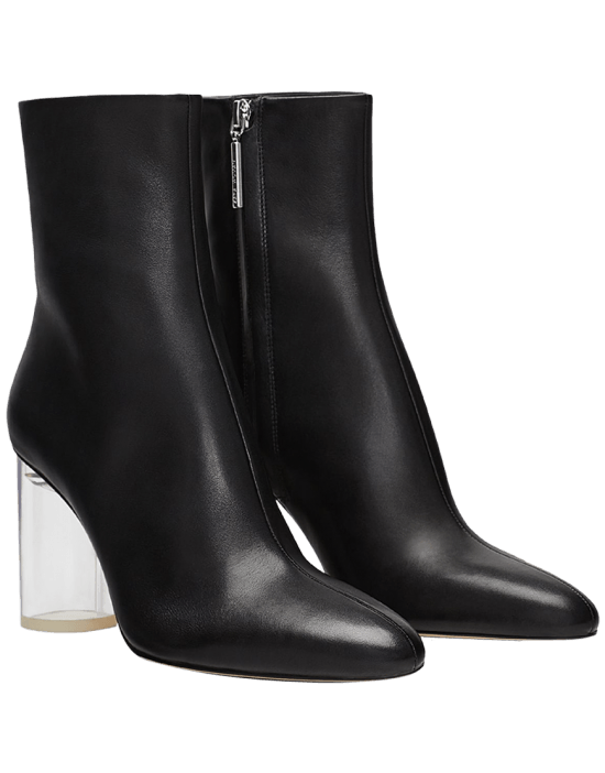 Leather Ankle Boots With...