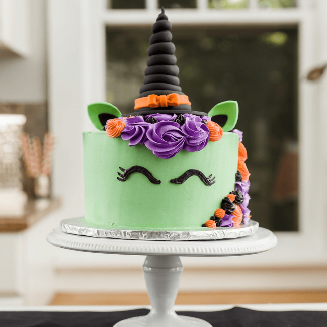 Halloween Witch Unicorn Cake