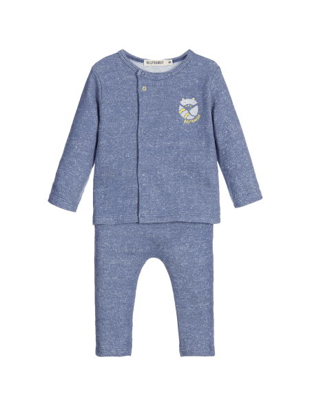 Billybandit Baby Boys 2 Piece Speckled Blue Trouser Set