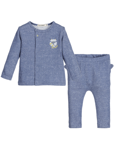 Billybandit Baby Boys 2 Piece Speckled Blue Trouser Set