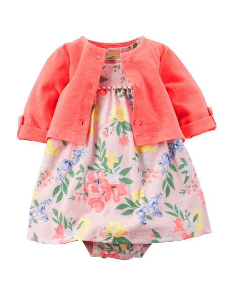 Carter's Baby Girls' 2 Piece Floral Dress Set