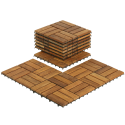 Flooring Tiles in Solid Teak Wood 