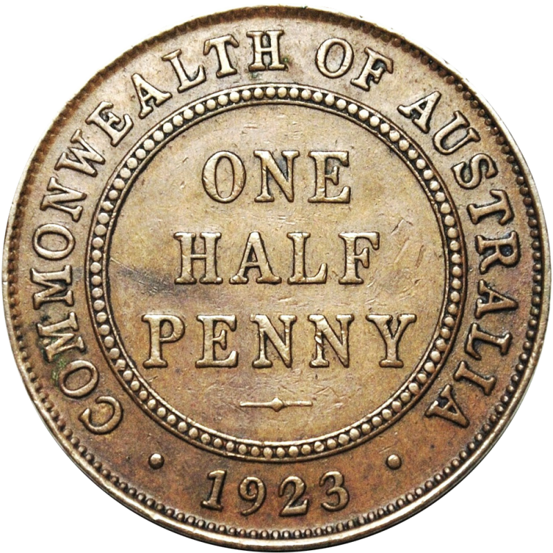 Rare 1923 Australian Halfpenny