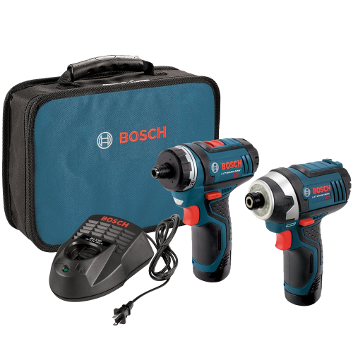 2-Tool Combo Kit (Drill Driver and Impact Driver) with 2 Batteries Charger and Case