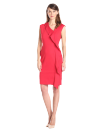 Women&#039;s Cap Sleeve Asymmetrical Neck Ruffle Dress