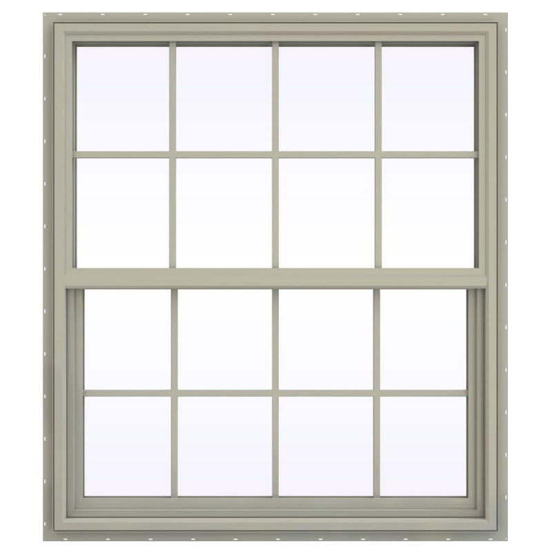 V-4500 Series Single Hung Vinyl Window with Grids