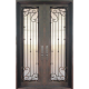 Painted Bronze Decorative Wrought Iron Prehung Front Door