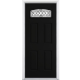 Fiberglass Prehung Front Door with Brickmold 