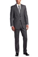Men's Nathan Gray Pinstripe Two-Button Trim-Fit Suit