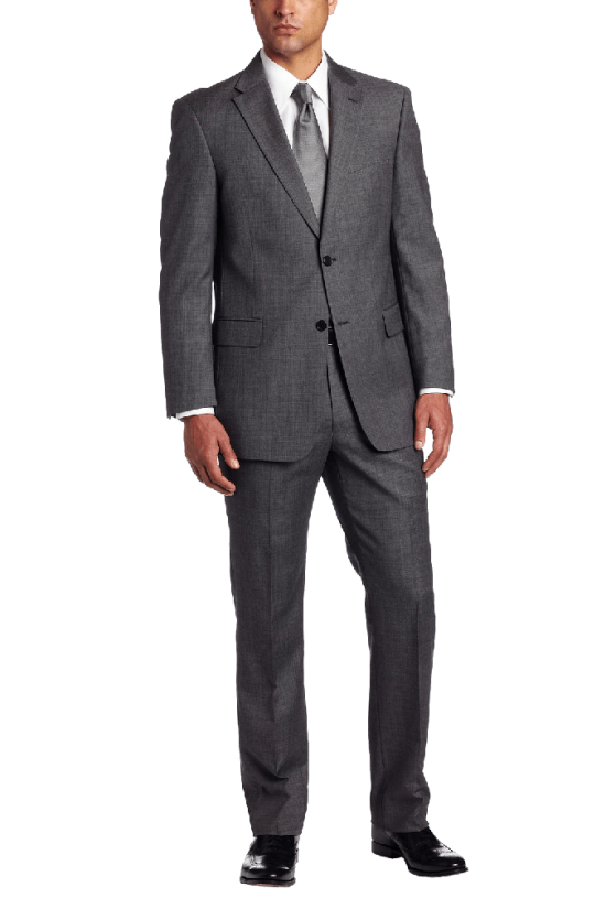 Men's Nathan Gray Pinstripe Two-Button Trim-Fit Suit
