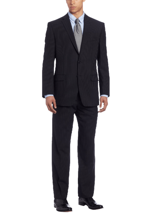 Men&#039;s Mini Black Pinstripe Slim-Fit Suit