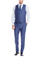 Two Button Vested Suit with Flat Front Pant