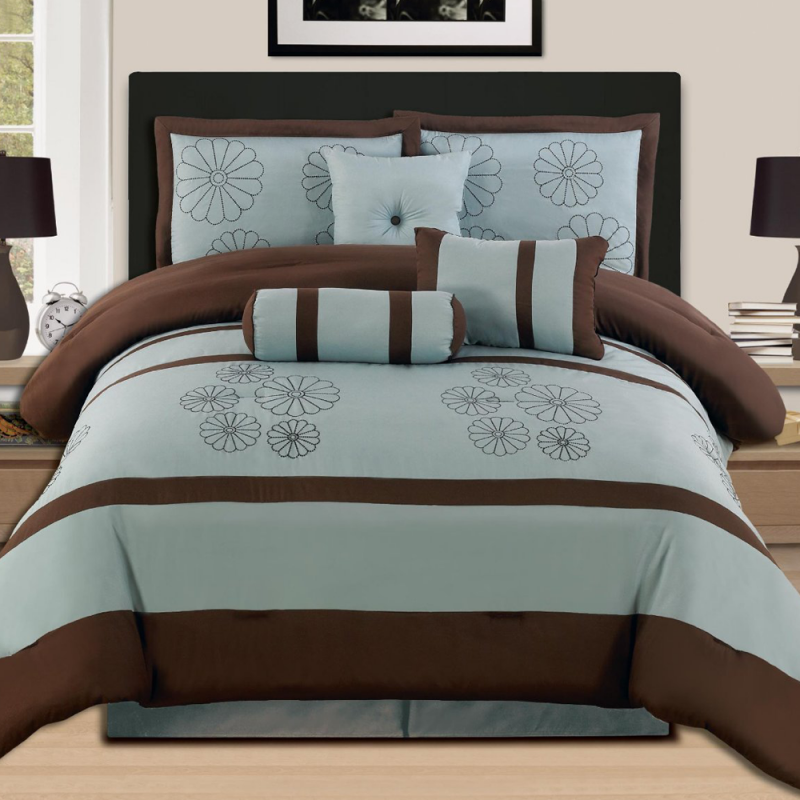Luxury Embroidery Comforter Set Bed-in-a-bag