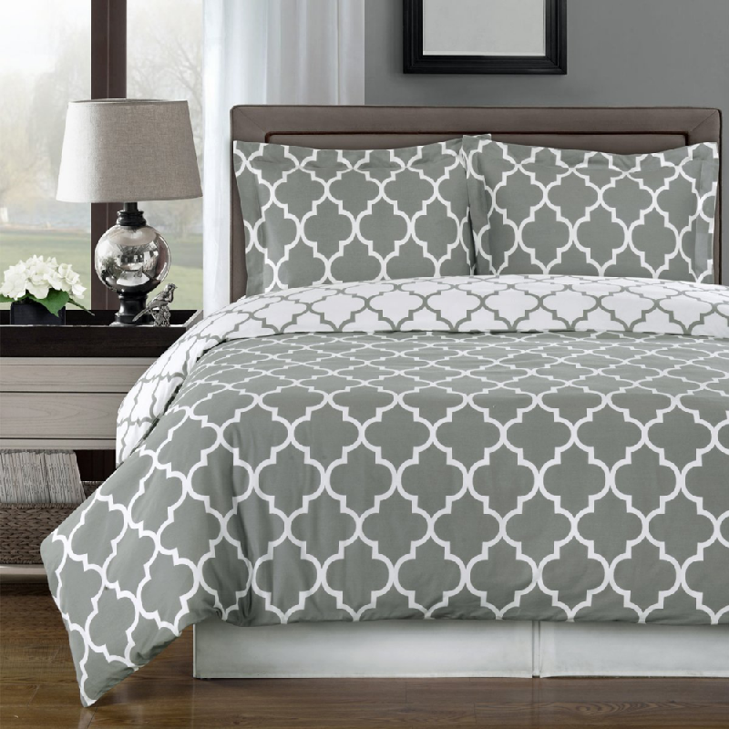 Gray and White Meridian 3-piece