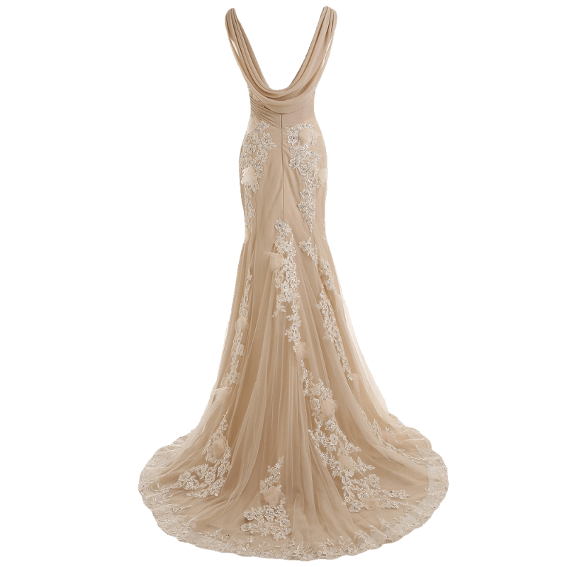 Champagne Mermaid Wedding Dresses