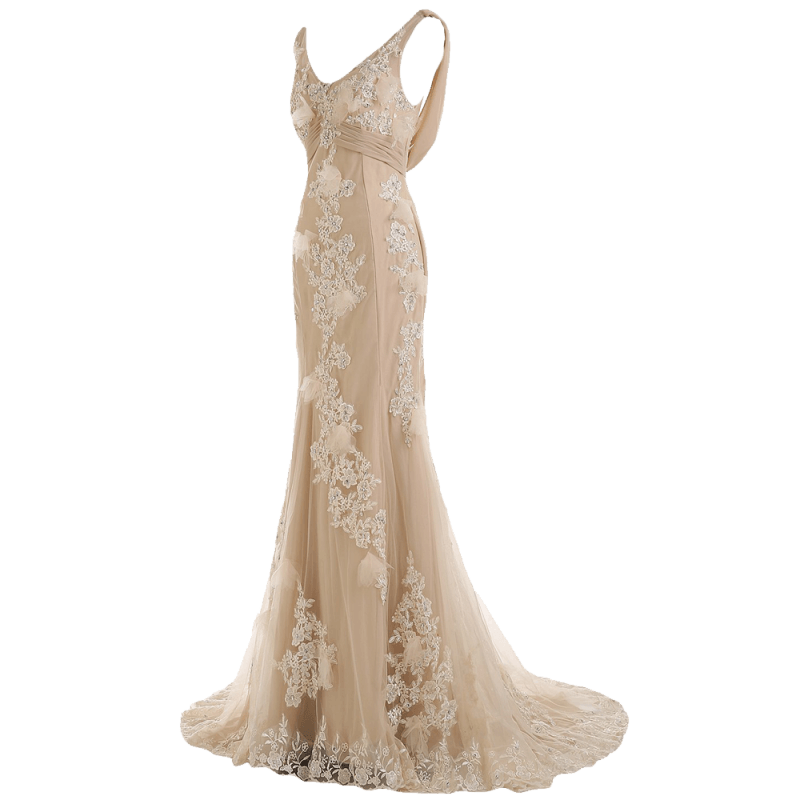 Champagne Mermaid Wedding Dresses