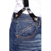 Jeans Free Suspenders Light Blue Denim Pants