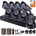 HD Security Camera System with 8 Indoor- Outdoor Night Vision Security Cameras