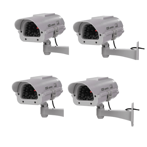 Indoor Solar Powered CCTV Dummy Security Camera Fake Cam with Flash LED
