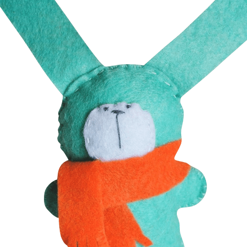 Handmade Stuffed Animals Hare Rabbit Felt Fleece