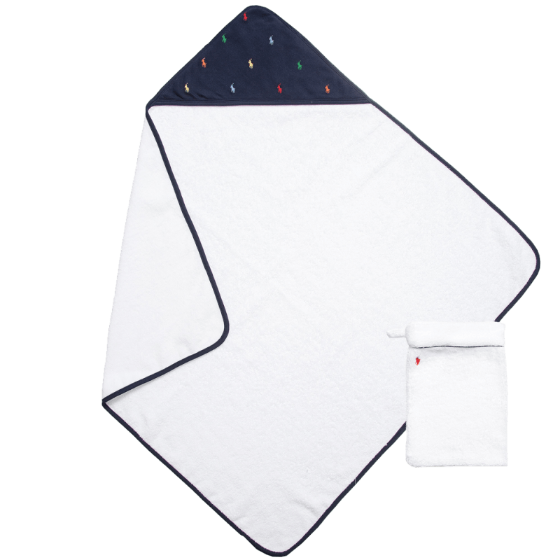Polo Ralph Lauren White Towel & Mitt Set