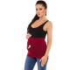 Zeta Ville - Womens Maternity Stretch Bellyband Baby Feet Glitter Print - 009c