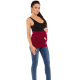 Zeta Ville - Womens Maternity Stretch Bellyband Baby Feet Glitter Print - 009c