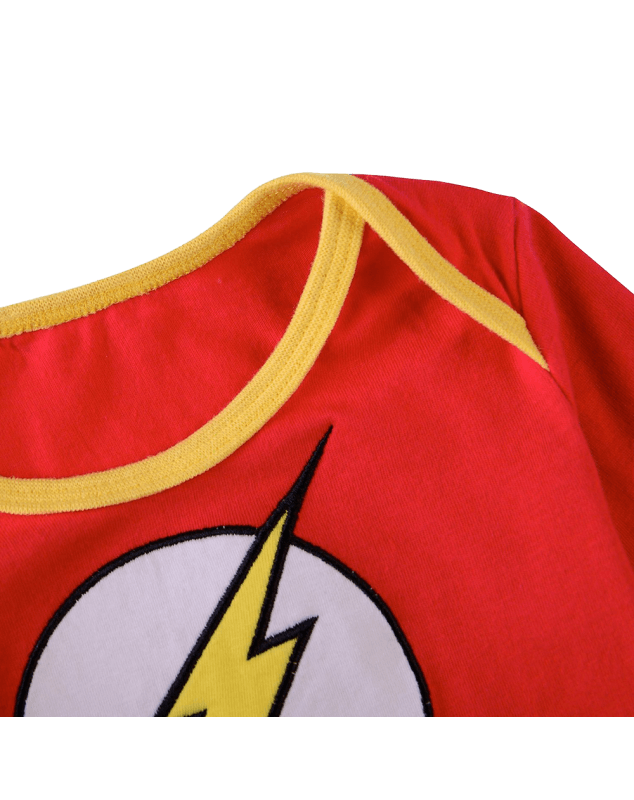 A&J Design Baby Boys' The Flash Long Sleeve Romper