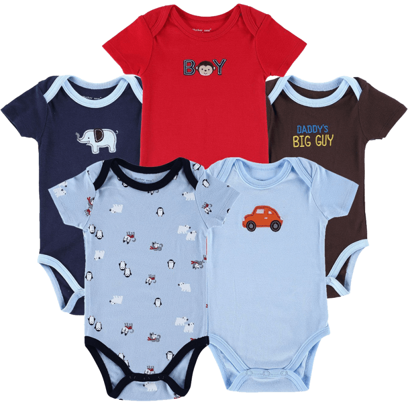 Mother Nest Short Sleeve Onesies Baby Bodysuit for Baby Boys-Girls