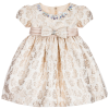 Romano Princess Baby Girls Brocade Dress with Diamanté