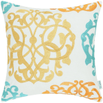 CaliTime Home Decor Cushion Covers Pillows Shell White Cotton Canvas Three
