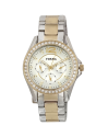 Fossil Women's ES3204 Riley Silver and Gold Tone Watch