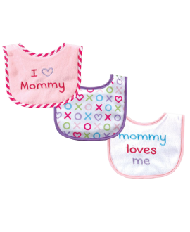 Luvable-Friends-I-Love-Mommy-and-Daddy-Baby-Bibs,-Blue-Daddy