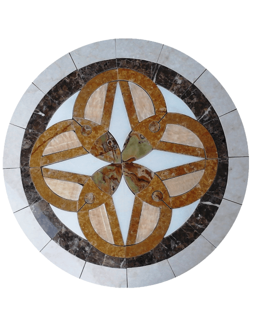 Tile Floor Medallion Marble Mosaic