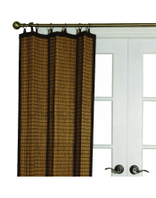 Bamboo Ring Top Curtain BRP07 40-Inch L x 84-Inch H Panel Colonial Brown
