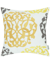 CaliTime Home Decor Cushion Covers Pillows Shell White Cotton Canvas Three
