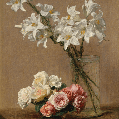 Roses and Lilies Henri Fantin