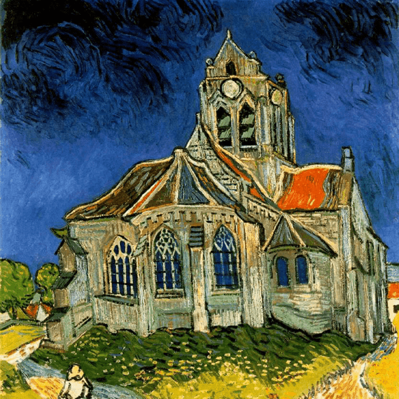The Church at Auvers Vincent Van Gogh Art Reproduction