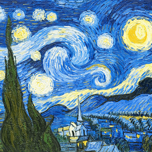 Blue Starry Night by Vincent Van Gogh